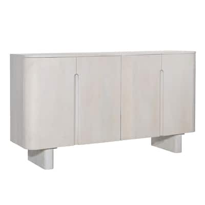 Essex 39" Tall 4-Door Cabinet, White
