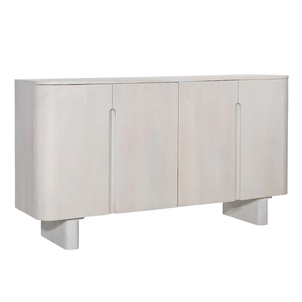 Essex 39" Tall 4-Door Cabinet, White