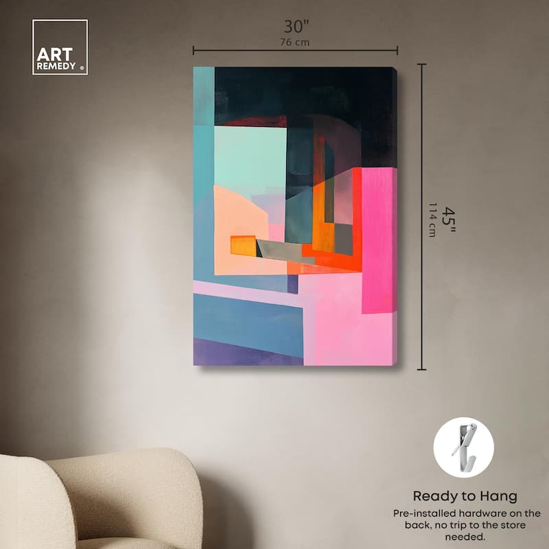 Color Blocks I Canvas by Art Remedy, Gallery Wrapped