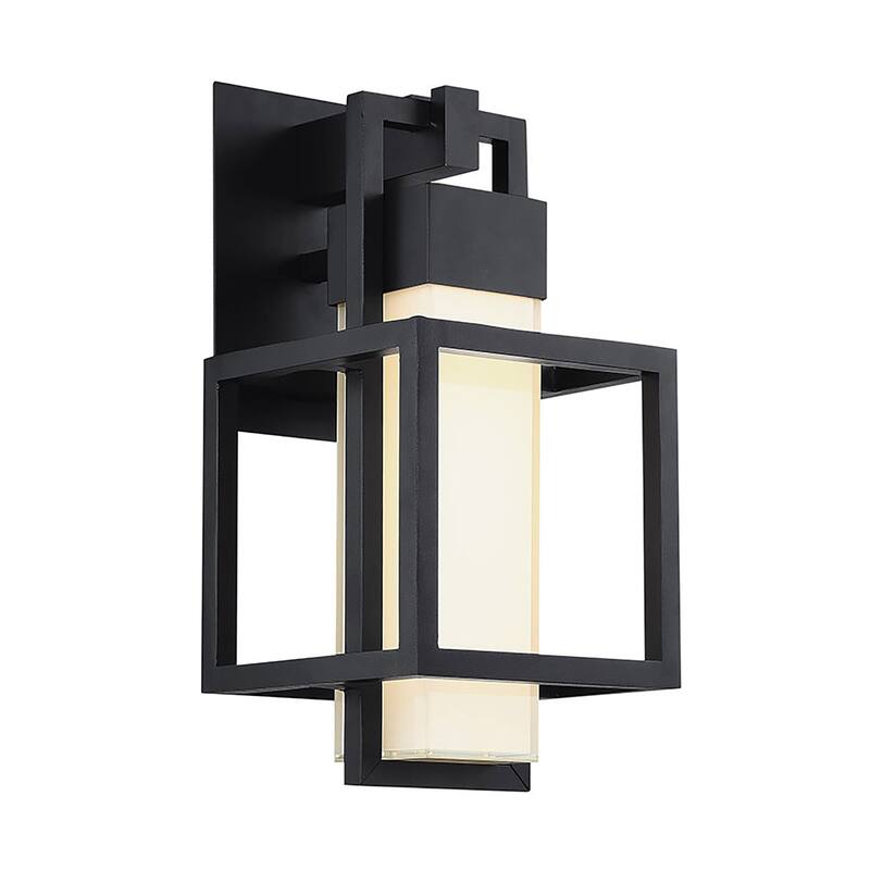 Logic 16in LED Indoor or Outdoor Wall Light 3000k in Black - Black - 16-inch
