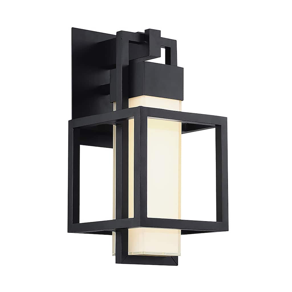 Logic 16in LED Indoor or Outdoor Wall Light 3000k in Black