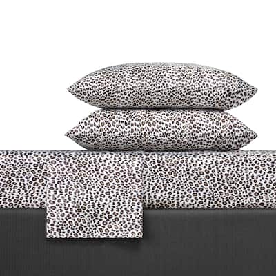 Betsey Johnson Betseys Leopard Satin Sheet Set + Pillowcase Sets