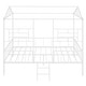 preview thumbnail 7 of 11, White Full Size Metal House Bed Frame with Slatted Support, No Box Spring Needed