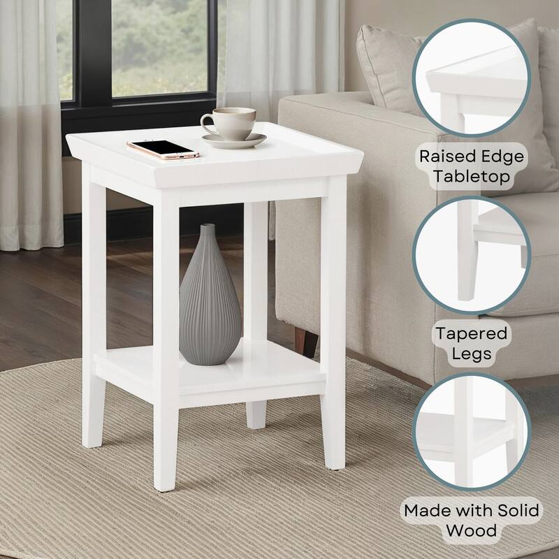 Convenience Concepts Ledgewood End Table with Shelf