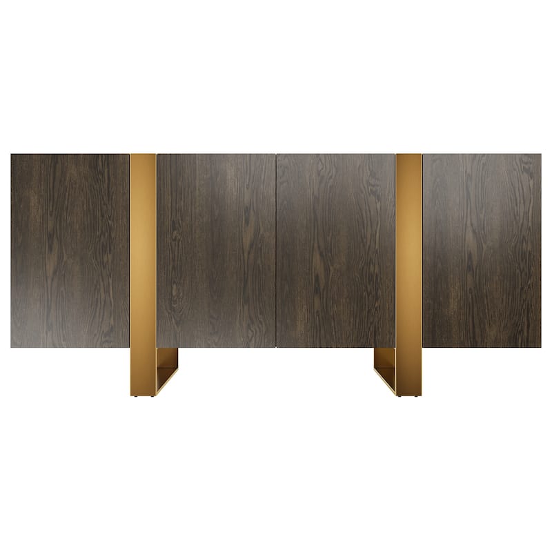 Clihome 63'' Storage TV Stand Cabinet with 4 Doors