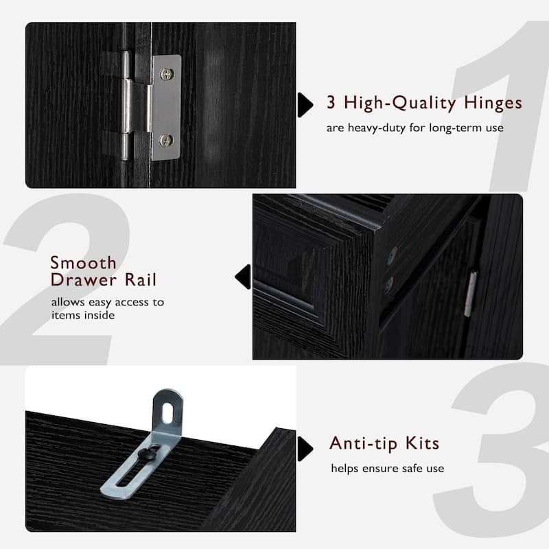 71" Tall Kitchen Pantry Cabinet with 3 Pull-Out Organizers, Freestanding Cupboard With Adjustable Shelves, Versatile Storage