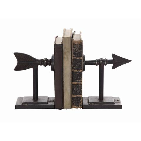 Arrow Shaped Cast Iron Bookends (Set of 2 Pieces)