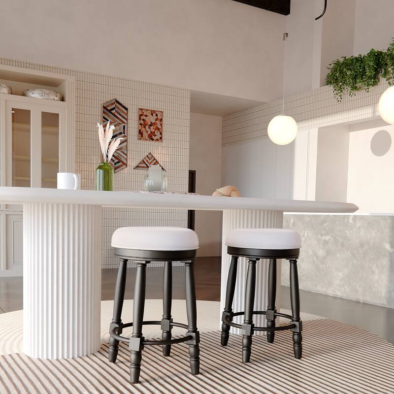 Bar Stools Set Of 2 - White