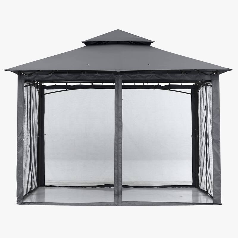 ABCCANOPY Patio Outdoor Gazebo for Double Roof Soft Canopy