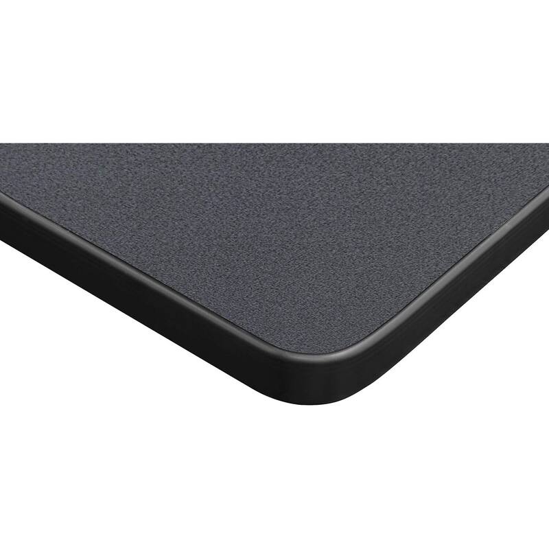 42 x 24 in. Folding Training Seminar Table- Grey Top, Black Legs