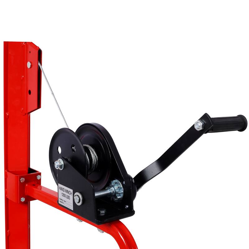 16 FT Drywall Lift Panel Rolling Hoist Jack Lifter, 150LBS Weight Capacity Drywall Rolling Lifter Panel with Wheels