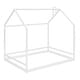 preview thumbnail 4 of 38, Semi-Enclosed House Bed for Kids, Full Size Floor Bed with Roof, Playhouse Design, Solid Pine Wood Frame, No Slats