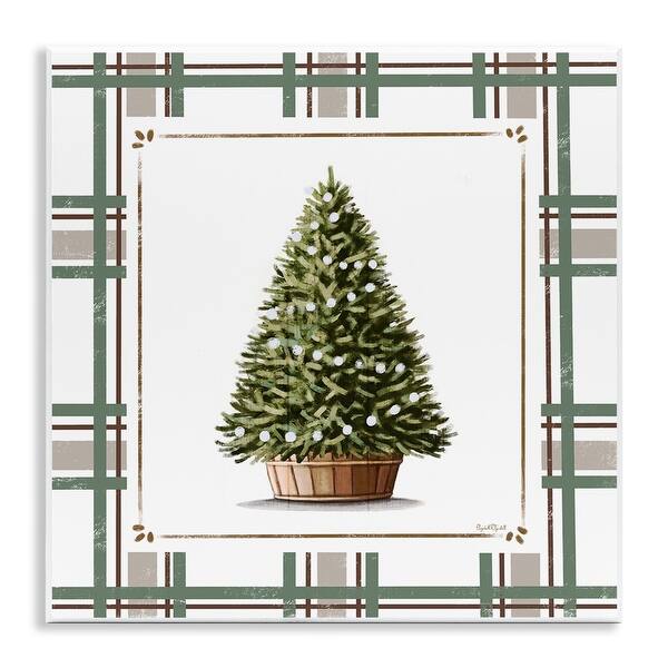 slide 2 of 7, Stupell Potted Christmas Tree Plaid Wall Plaque Art Design By Elizabeth Tyndall 12 x 12