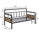 preview thumbnail 2 of 14, Garvee Modern Twin Daybed with Classic Headboard, Metal Sofa Bed Frame Heavy Duty Steel Slats Support