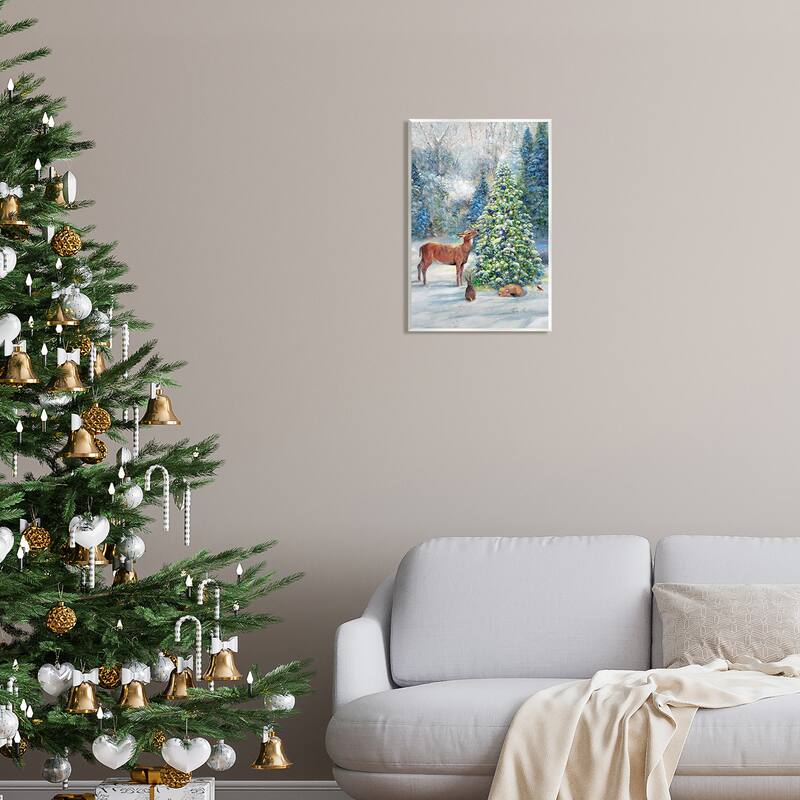 Stupell Winter Woodland Animals Tree Wall Plaque Art by Ruane Manning