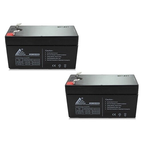 Replacement AGM SLA Battery 12V-1.3Ah 2-Pack Replacement AGM SLA Battery