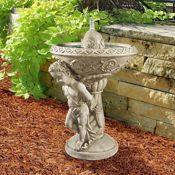Design Toscano Pondering Cupid Garden Fountain