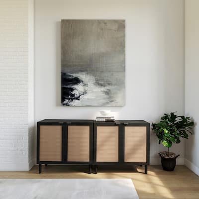 Orre Brown and Black Cabinet 2 Door