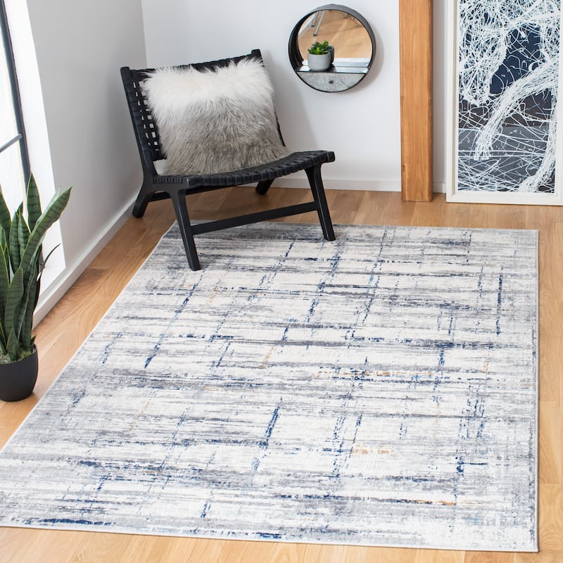 SAFAVIEH Amelia Machtelt Modern Abstract Rug - 5'5" x 7'7" - Grey/Blue