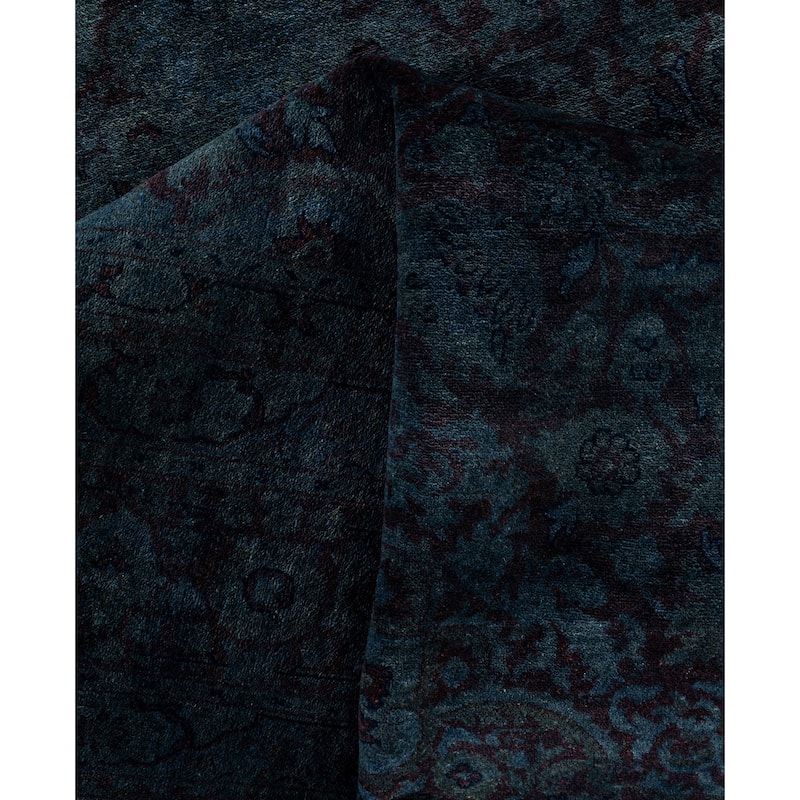Overdyed One-of-a-Kind Hand-Knotted Area Rug - Gray - 6' 3" x 9' 3"