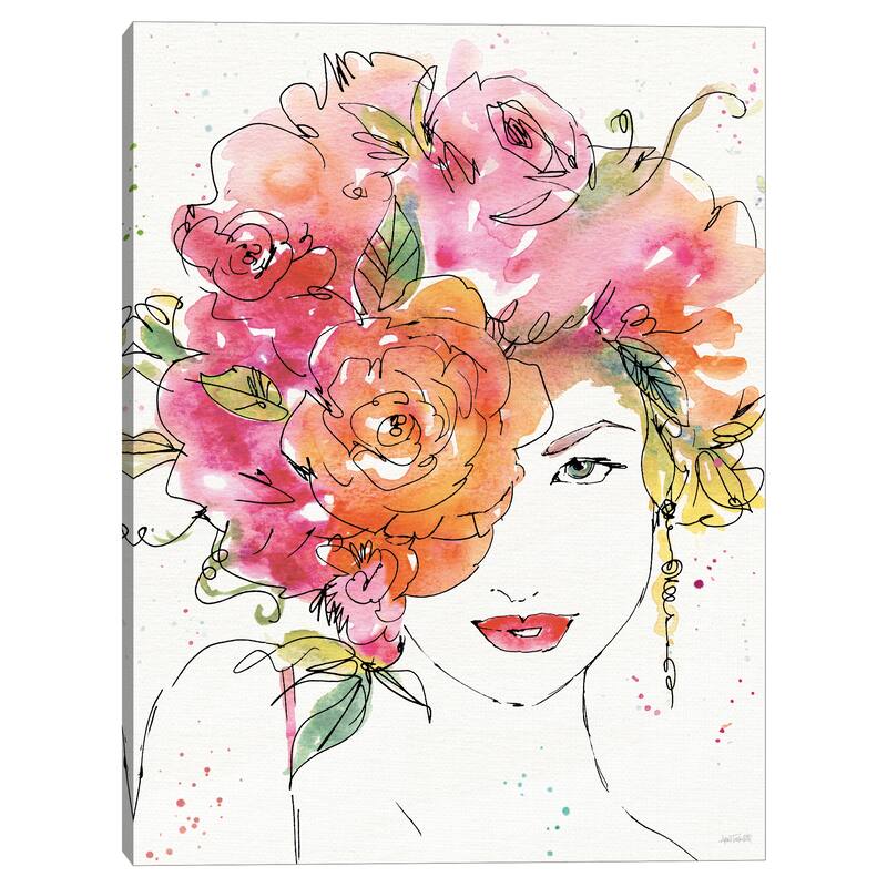 Floral Figures IV by Anne Tavoletti Canvas Art Print