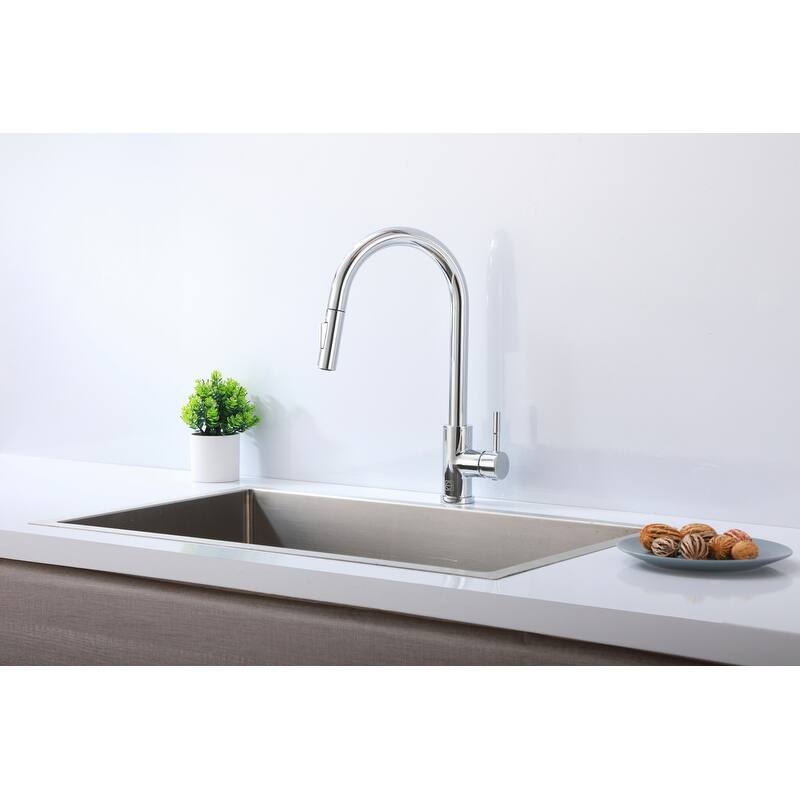 Indigo Home Single Handle Pull Down Sprayer Kitchen Faucet
