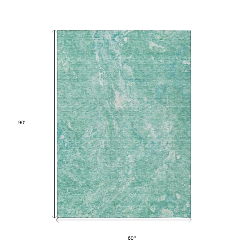 HomeRoots Abstract Transitional Rectangle Outdoor Rug