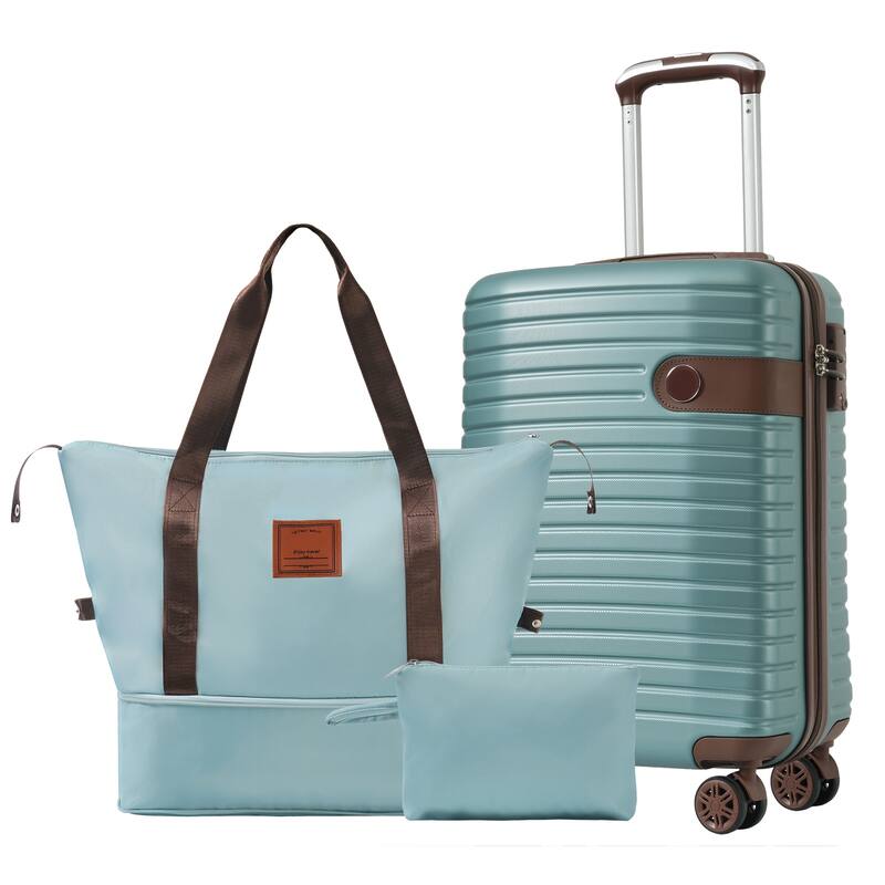 Luggage Sets 3 Piece Carry on Luggage 22x14x9 Airline Approved, Lightweight Hardshell ABS Suitcases with Wheels, 20 inch