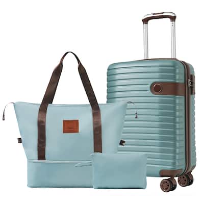 Luggage Sets 3 Piece Carry on Luggage 22x14x9 Airline Approved, Lightweight Hardshell ABS Suitcases with Wheels, 20 inch