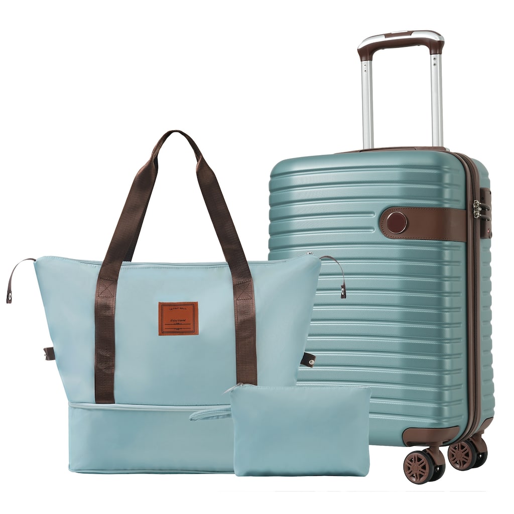 Luggage Sets 3 Piece Carry on Luggage 22x14x9 Airline Approved, Lightweight Hardshell ABS Suitcases with Wheels, 20 inch