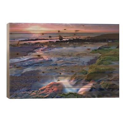Killala Bay, Co Sligo, Ireland, Sunset Over Water Print On Wood by Irish Image Collection - Multi-Color