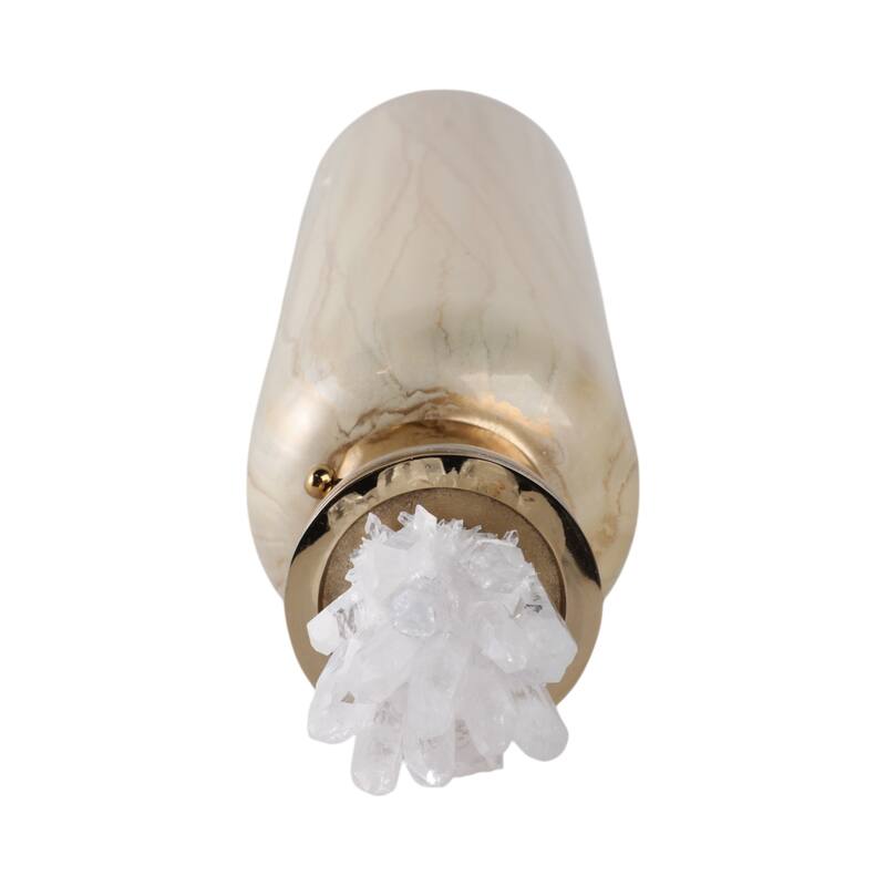 Glass Decorative Vase Glam Accent with Stone Details Modern Style
