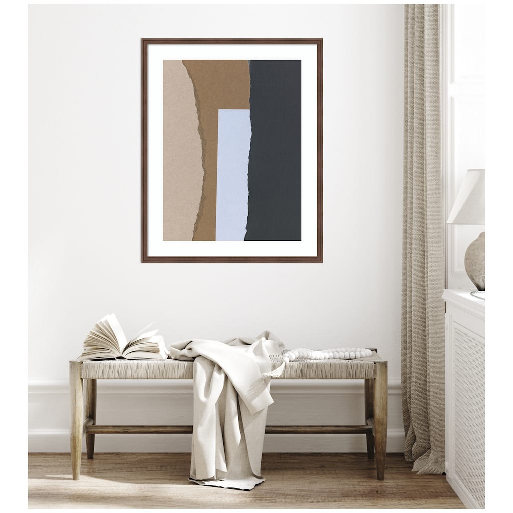 Kate and Laurel Torn Paper No3 by Mareike Bohmer Framed Wall Art Print