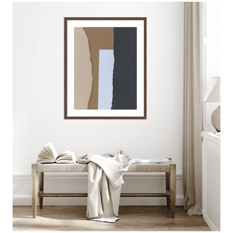 Kate and Laurel Torn Paper No3 by Mareike Bohmer Framed Wall Art Print