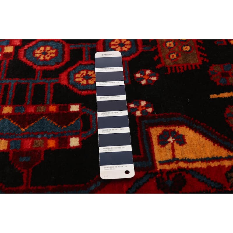 ECARPETGALLERY Hand-knotted Anatolian Vintage Navy, Red Wool Rug - 4'5 x 7'3