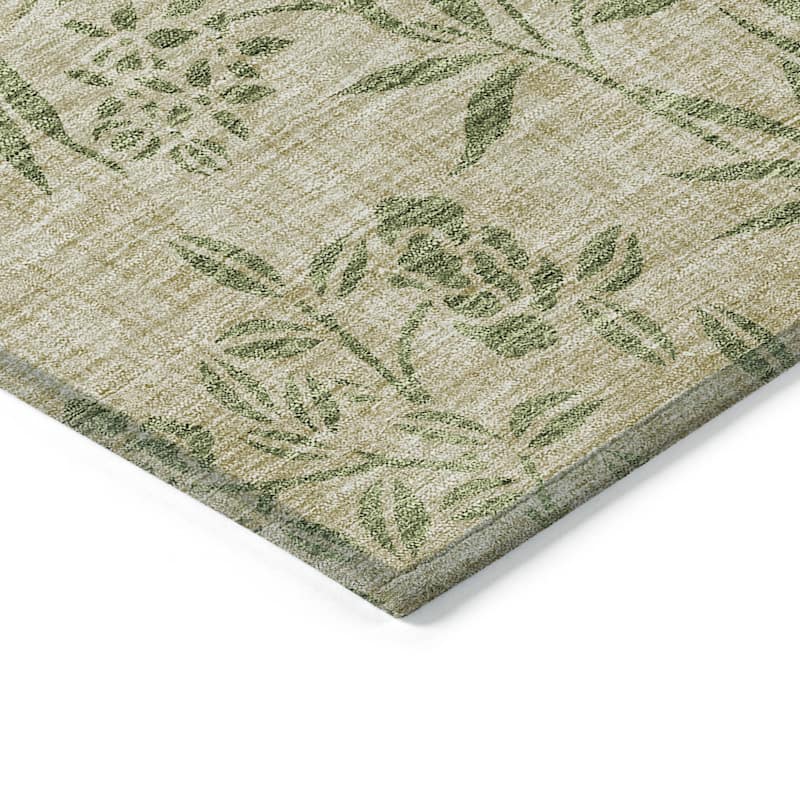 HomeRoots Floral Transitional Rectangle Outdoor Rug