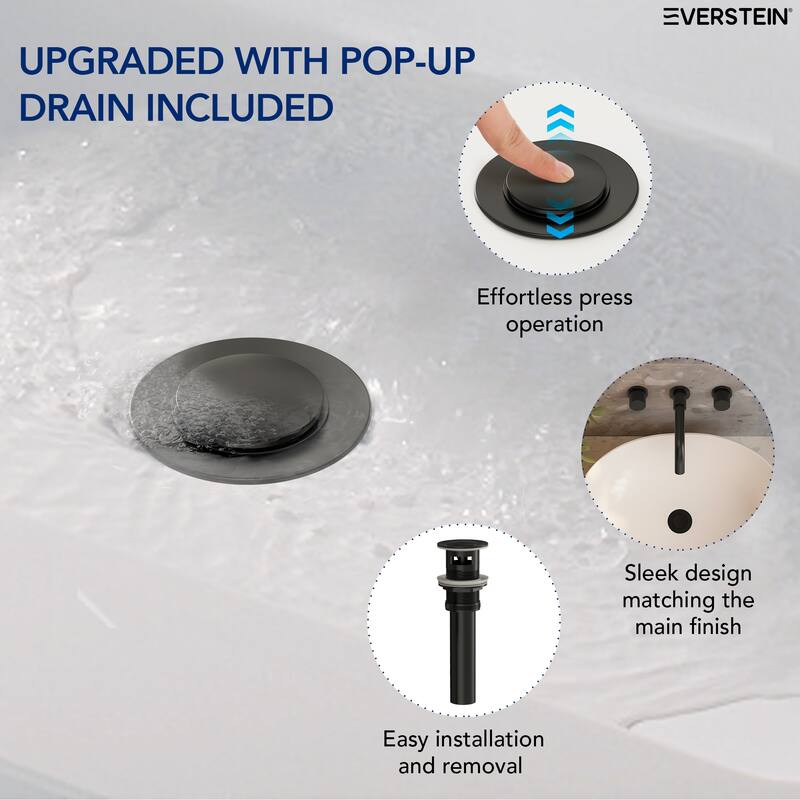 Wall Mount Stainless Steel Bathroom Sink Faucet 3 Hole 2 Handles Bathroom Faucet