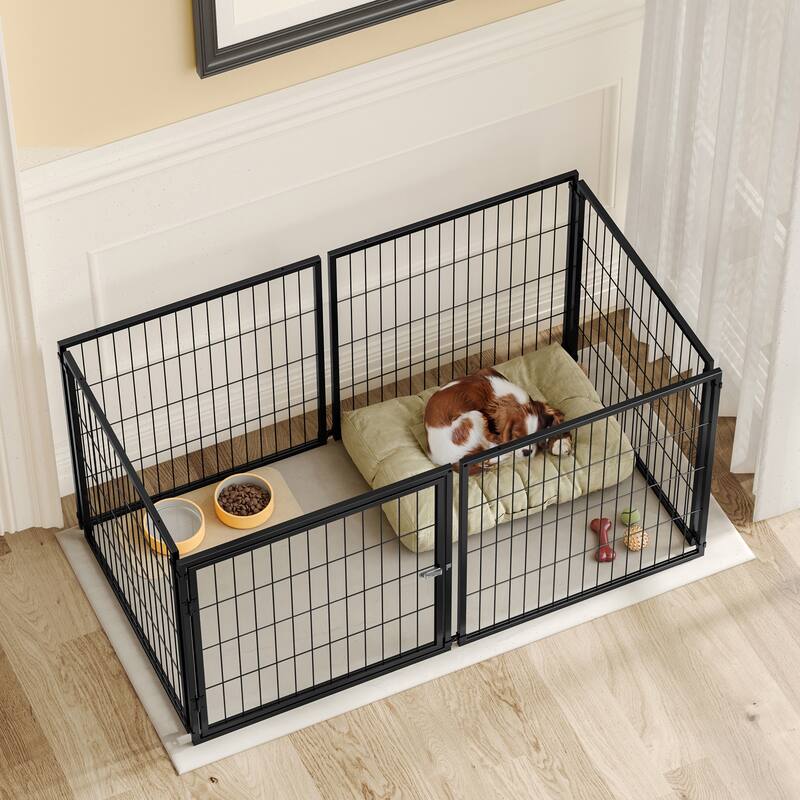 GDF Studio - Weston Large 48" Dog Cage with Top Cover & Heavy Duty Indoor Pet Crate