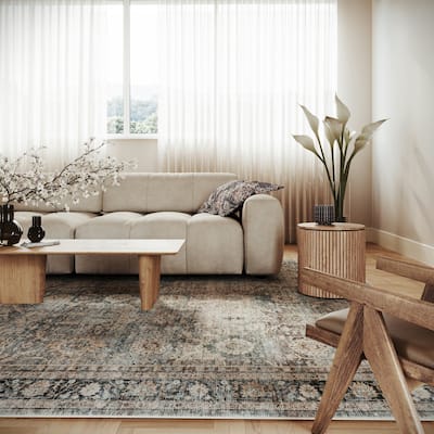 Nuloom Azrielle Traditional Floral Washable Area Rug