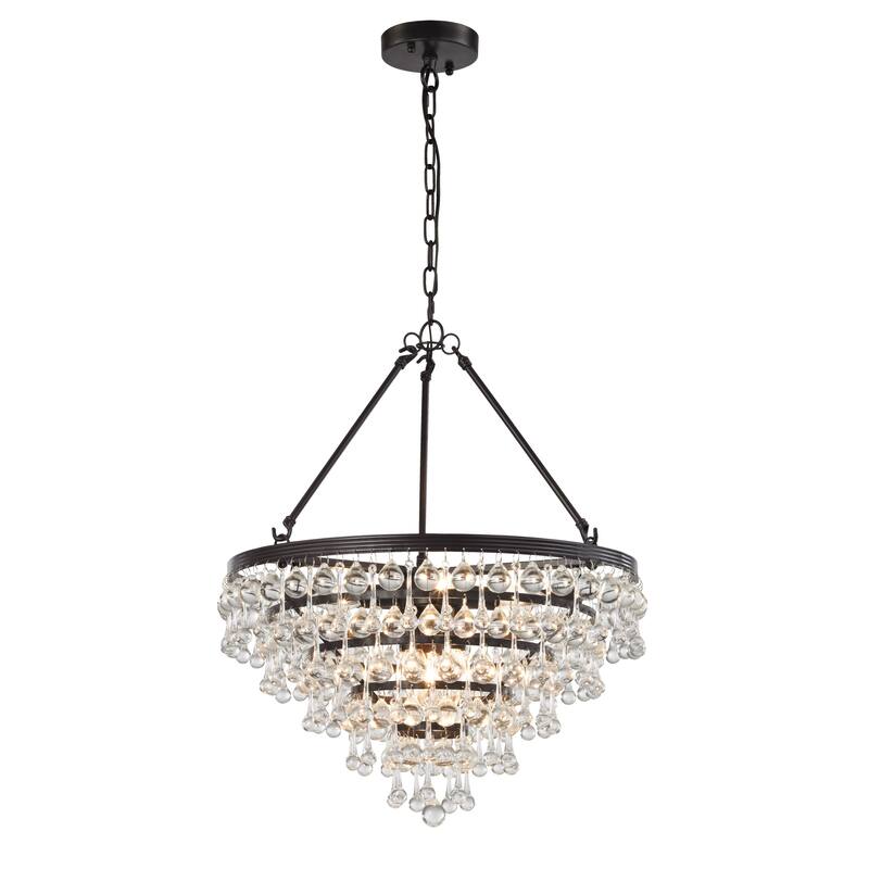 Ramira 19-inch Wide 6-Light Chandelier in Oil Rubbed Bronze - 19in W x 19in D x 24in H - 19in W x 19in D x 24in H - Oil Rubbed Bronze