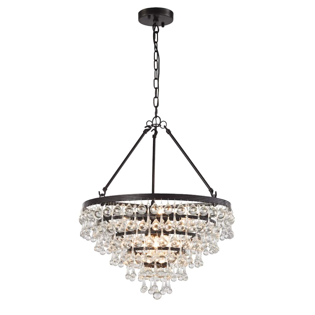 Ramira 19-inch Wide 6-Light Chandelier in Oil Rubbed Bronze - 19in W x 19in D x 24in H