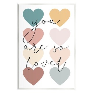 Stupell You Are Loved Hearts Wall Plaque Art Design by Katie Griggs ...