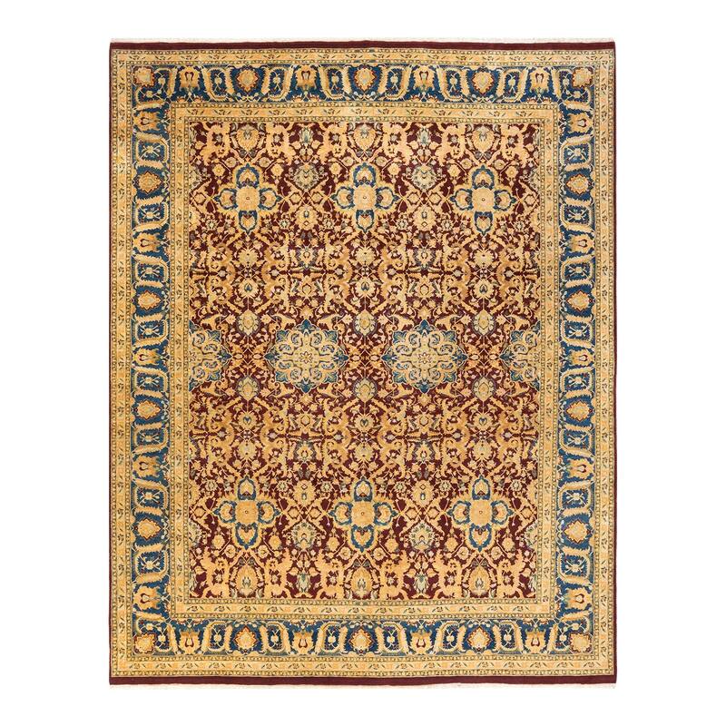 Overton Handknotted Wool Traditional Oriental Red Area Rug - 9' x 12' - Red - 9' x 12'