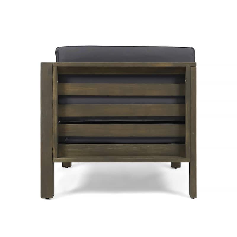 Roomfitters Outdoor 2-Piece Loveseat Set with Acacia Wood Frame and Weather-Resistant Cushions