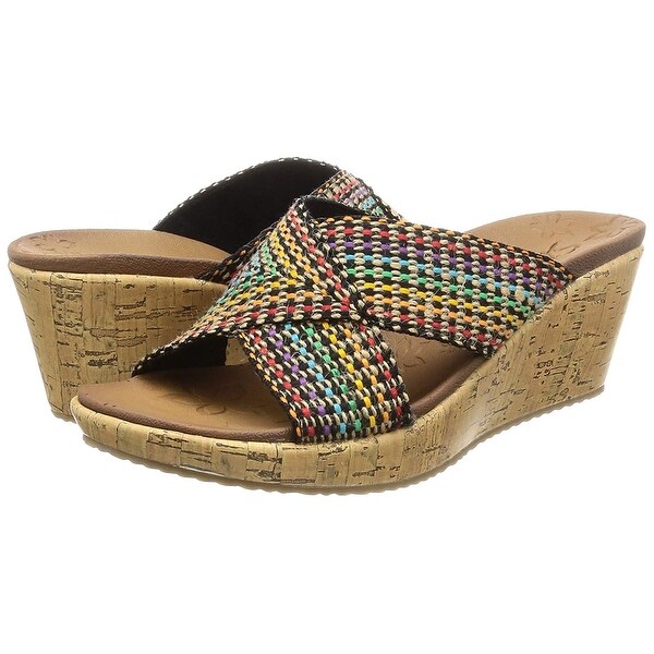 Skechers cali women's beverlee delighted wedge sandal clearance