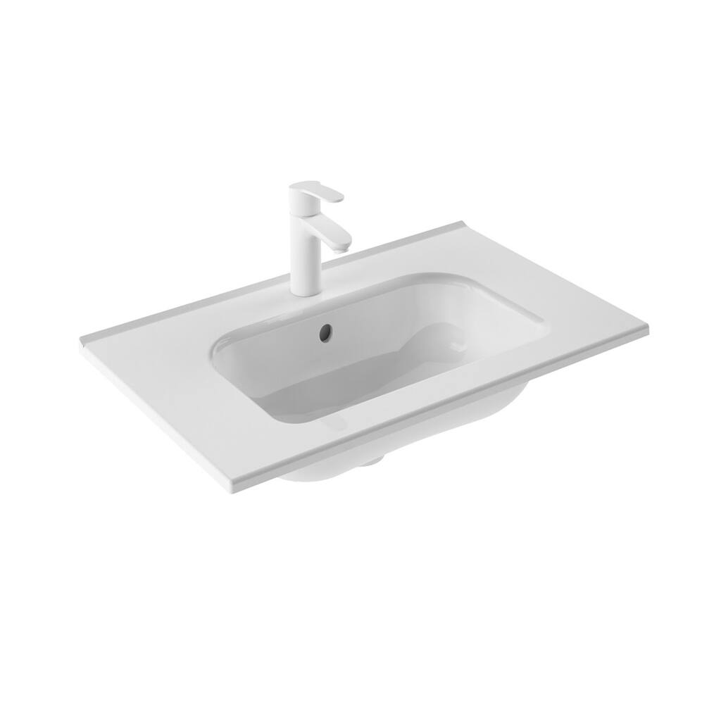 WS Bath Collections Slim 70 Slim 27-13/16" Rectangular Ceramic Drop In