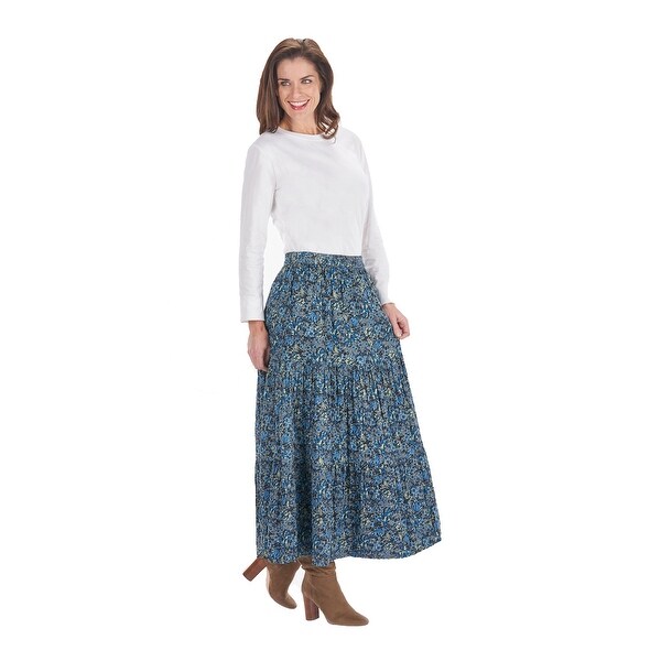 denim broomstick skirt