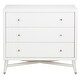 preview thumbnail 3 of 2, Mid Century 3-Drawer Wood Dresser, White