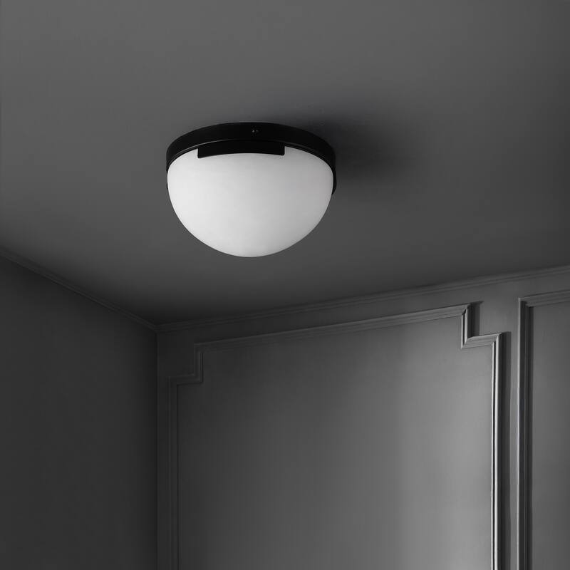 SAFAVIEH Couture Eddie Alabaster Flush Mount - 8"W x 8"D x 5"H