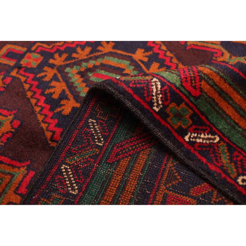 ECARPETGALLERY Hand-knotted Teimani Dark Navy Wool Rug - 3'8 x 6'4